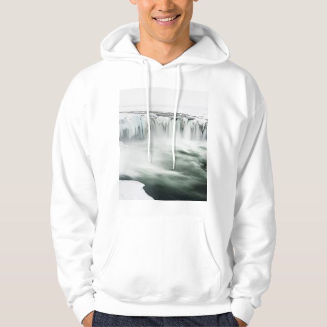 Sudadera Catarata Godafoss, invierno, Islandia (Anverso)
