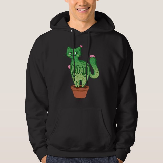 Sudadera Catcus Cat Cactus Succulent Plants Kitty Lovers Fu (Anverso)