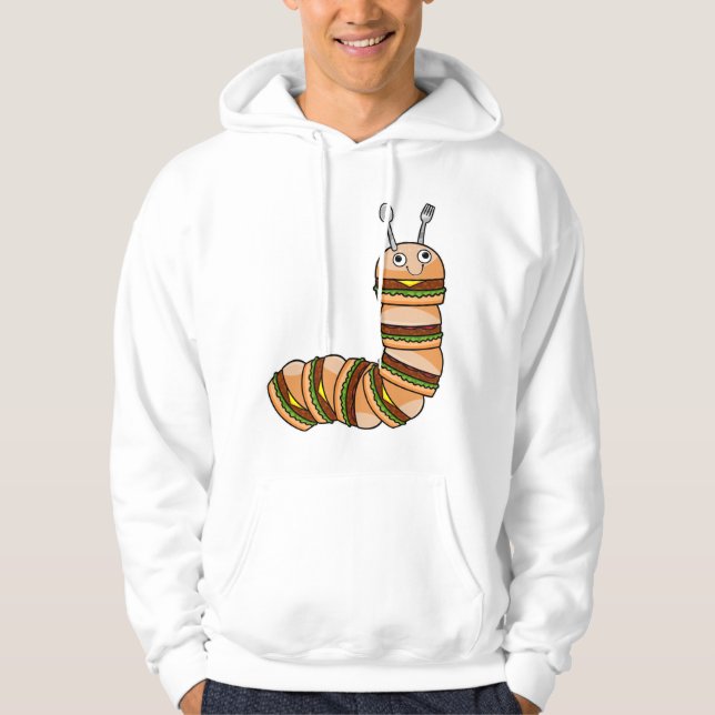 Sudadera Caterpillar como Cheeseburger con carne y ensalada (Anverso)