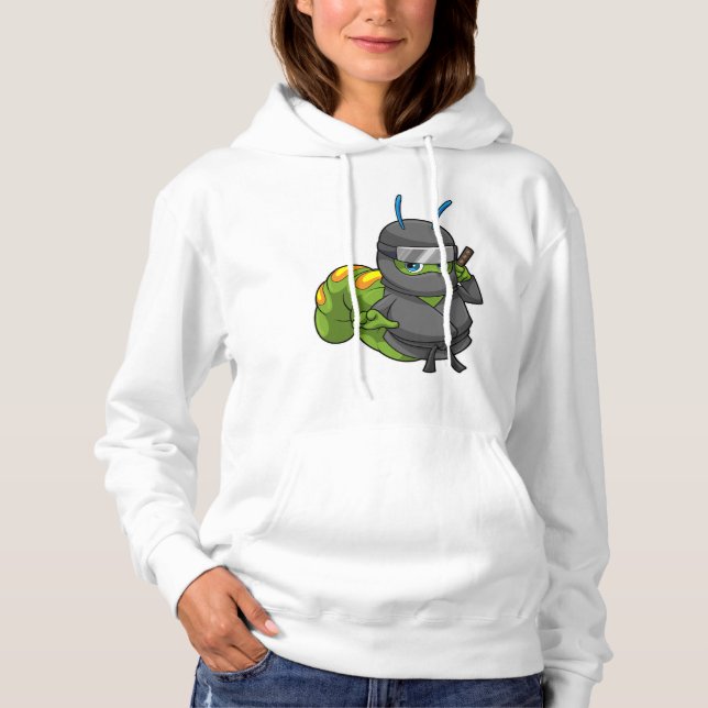 Sudadera Caterpillar como Ninja con espada (Anverso)