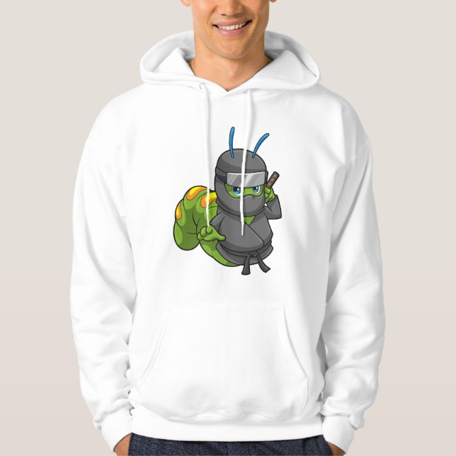 Sudadera Caterpillar como Ninja con espada (Anverso)