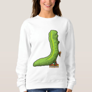 Sudadera Caterpillar como patinador en línea con patines en