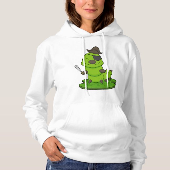 Sudadera Caterpillar como pirata con espada (Anverso)