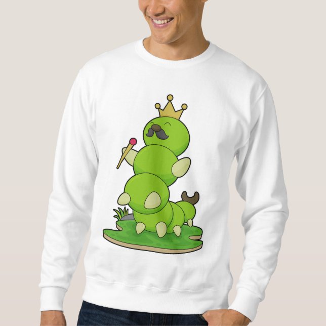 Sudadera Caterpillar como rey con corona (Anverso)