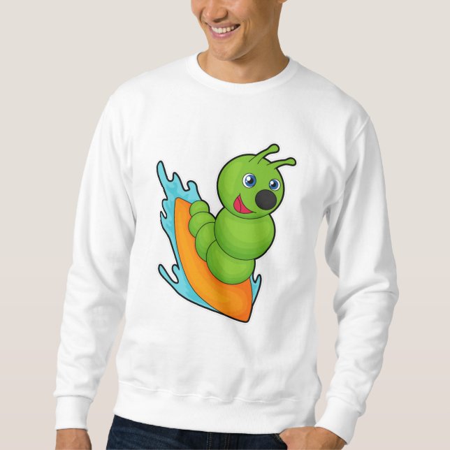 Sudadera Caterpillar como surfista con Surfboard (Anverso)