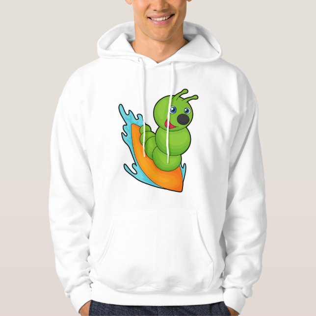Sudadera Caterpillar como surfista con Surfboard (Anverso)