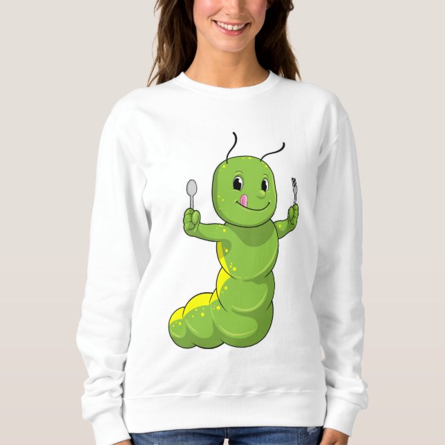Sudadera Caterpillar con cuchara y horquilla (Anverso)