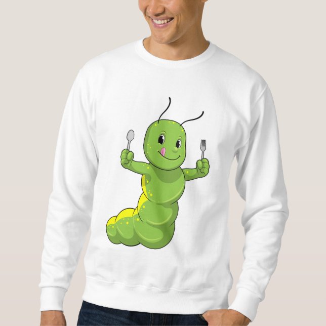 Sudadera Caterpillar con cuchara y horquilla (Anverso)