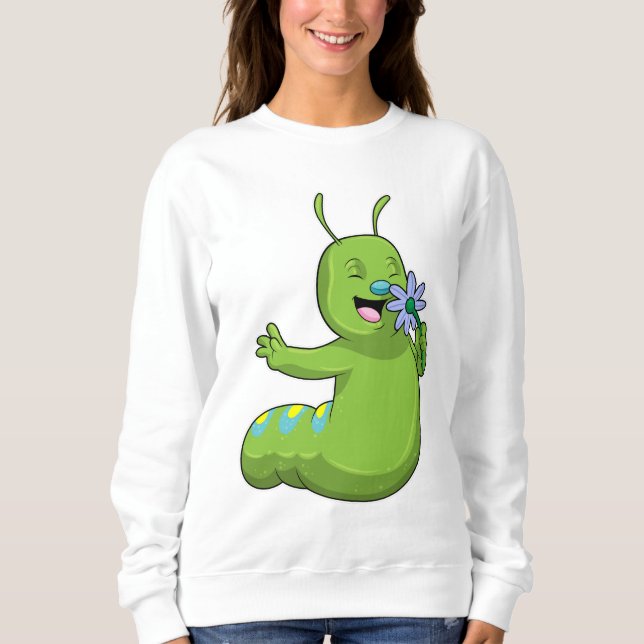 Sudadera Caterpillar con margarita de flores (Anverso)