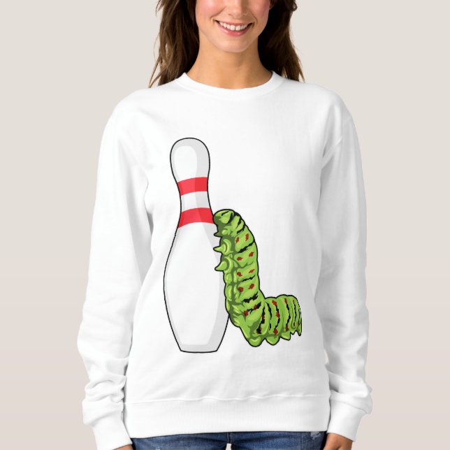 Sudadera Caterpillar en el Bowling con pasador Bowling (Anverso)
