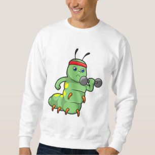 Sudadera Caterpillar en entrenamiento de fuerza con Dumbbel