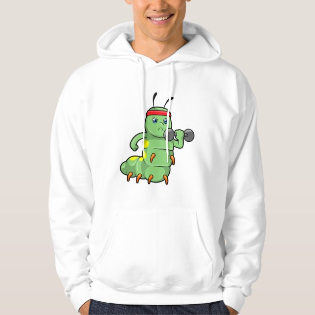 Sudadera Caterpillar en entrenamiento de fuerza con Dumbbel (Anverso)