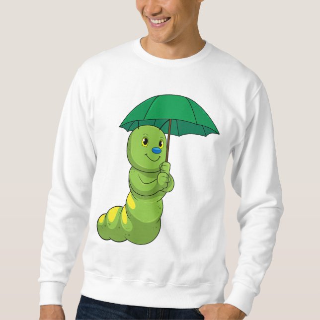 Sudadera Caterpillar en la lluvia con paraguas (Anverso)