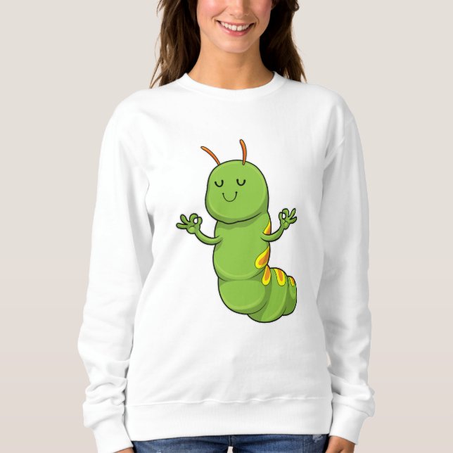 Sudadera Caterpillar en la meditación del yoga (Anverso)