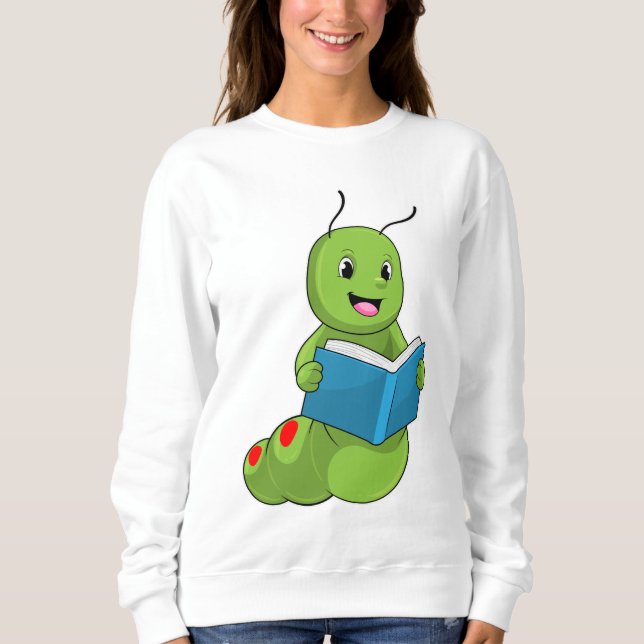 Sudadera Caterpillar en lectura con libro (Anverso)
