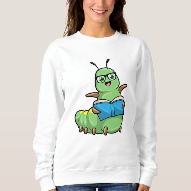Sudadera Caterpillar tal como está nervioso con libros y ga (Anverso)