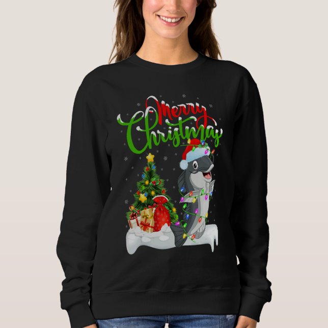 Sudadera Catfish   Xmas Decorations Santa Catfish Christmas (Anverso)