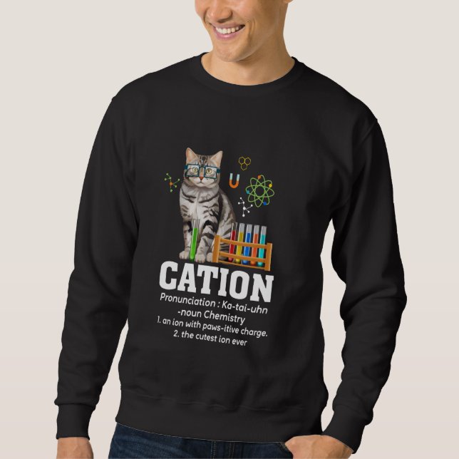 Sudadera Cation Science Lover Teacher Nerd Funny Cat Chemis (Anverso)