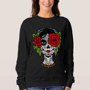 Sudadera Catrina Calavera de azúcar mexicana con ojo de ros