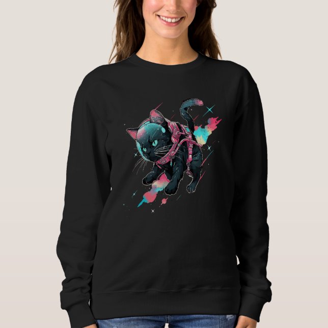 Sudadera Catronaut Space Cat Galaxy Kitten Astronaut Space  (Anverso)