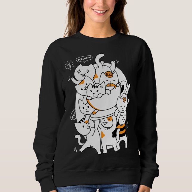 Sudadera Cats and Coffee (Anverso)