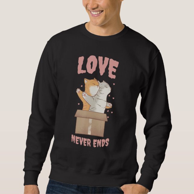 Sudadera cats box cute love romantic (Anverso)