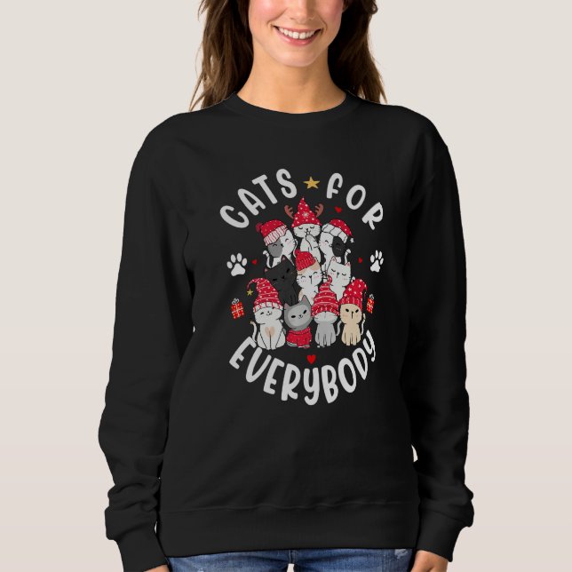 Sudadera Cats For Everybody Christmas Cat  Xmas Women Santa (Anverso)