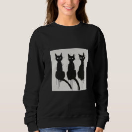 Sudadera Cats negros Silhouette Sweatshirt