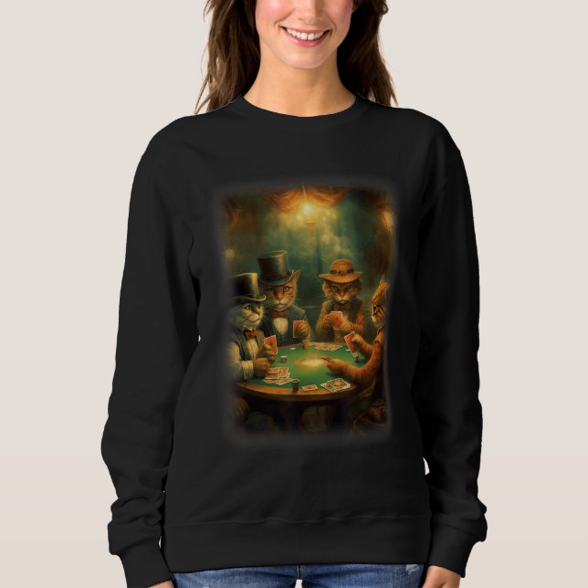 Sudadera Cats Playing Poker A Friend in Need  Cat  1 (Anverso)