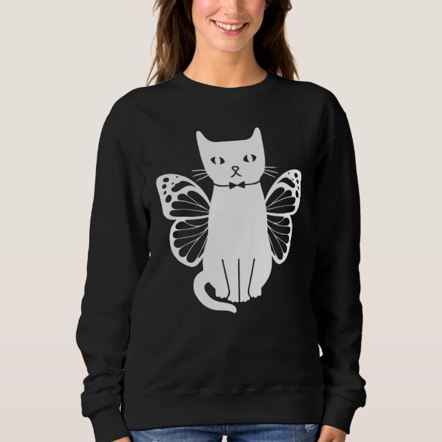 Sudadera Cats With Butterflies Cute Cats Cat  I Cute Cat (Anverso)