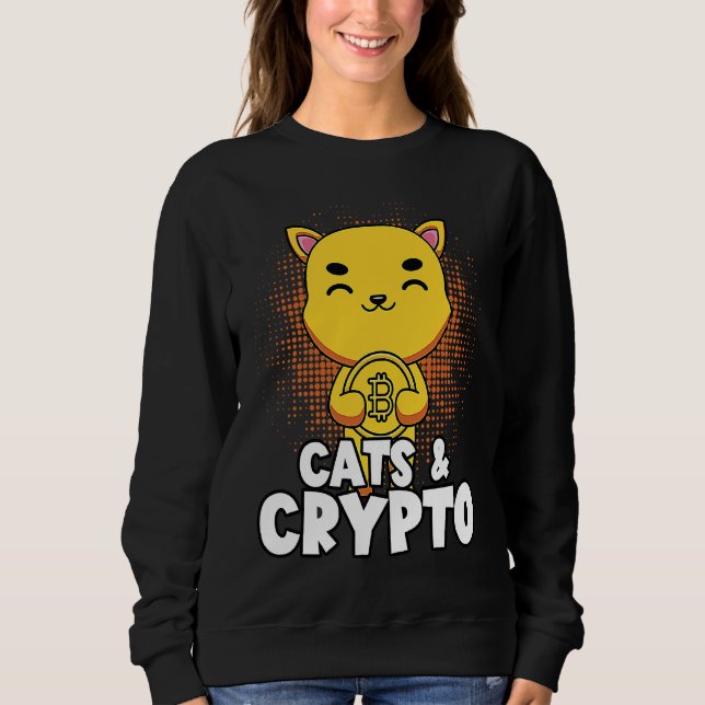 Sudadera Cats Y Crypto Cryptocurrency Blockchain Trader F (Anverso)