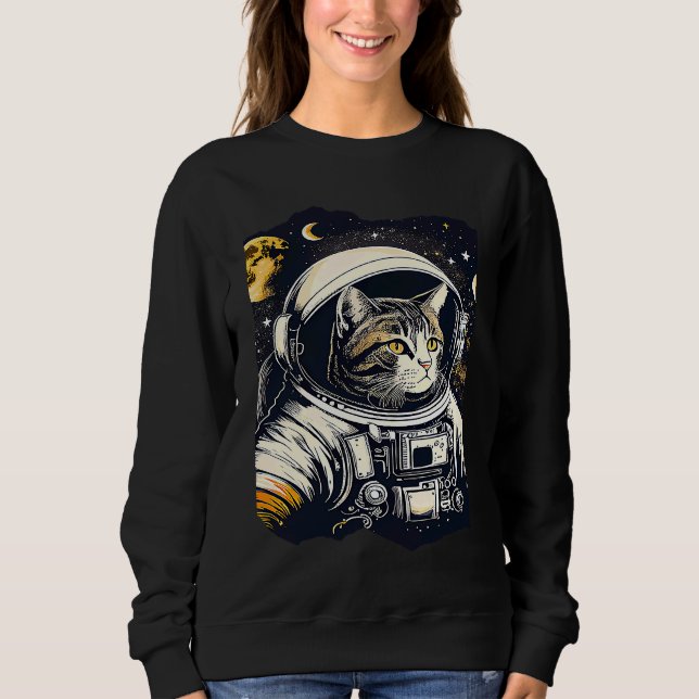 Sudadera Catstronauta Catstronauta Ilustracion espacial 1 (Anverso)
