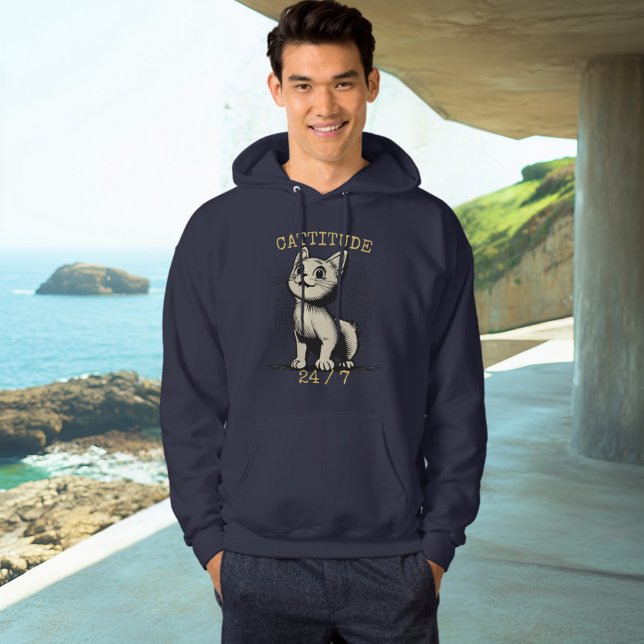 Sudadera Cattitude 24/7 - Always Alert Cat Hoodie (Subido por el creador)