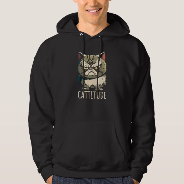 Sudadera Cattitude Cat Attitude Annoyed (Anverso)