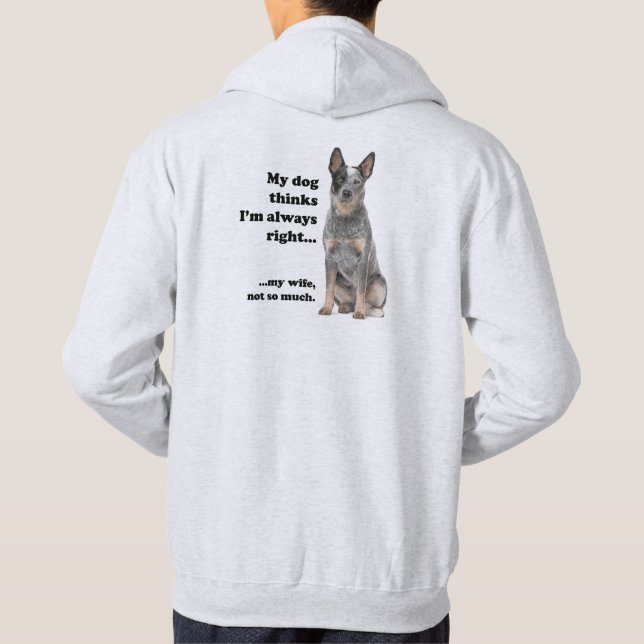 Sudadera Cattle Dog v Wife Hoodie (Reverso)