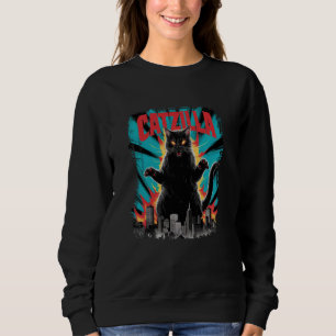 Sudadera Catzilla Gráfica grata curiosa paisaje japonés