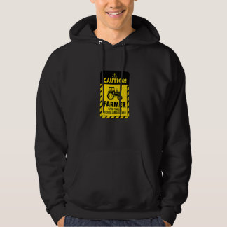 Sudadera Caution Farmer Flying Tools And Offensive Language