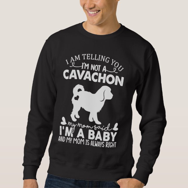 Sudadera Cavachon Dog   For Women Mom Mama Baby Dog (Anverso)