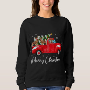 Sudadera Cavalier King Charles Red Truck Navidades Santa Xm