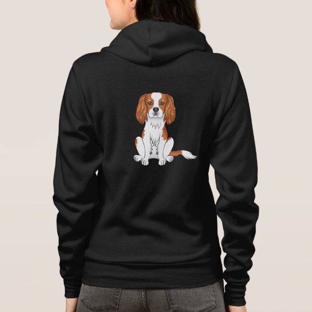 Sudadera Cavalier King Charles Spaniel Blenheim Perro Senta (Reverso)