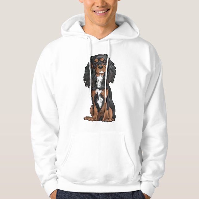 Sudadera Cavalier King Charles Spaniel - Negro y Tan (Anverso)