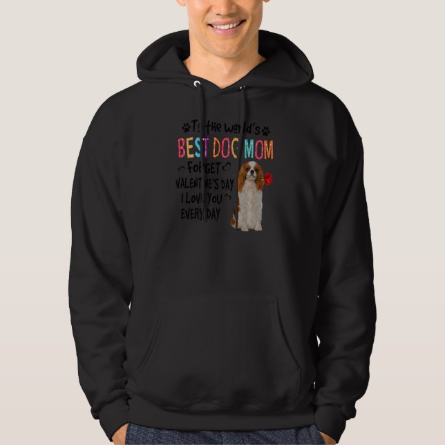 Sudadera Cavalier Mejor Perro Mamá Día de San Valentín Grac (Anverso)