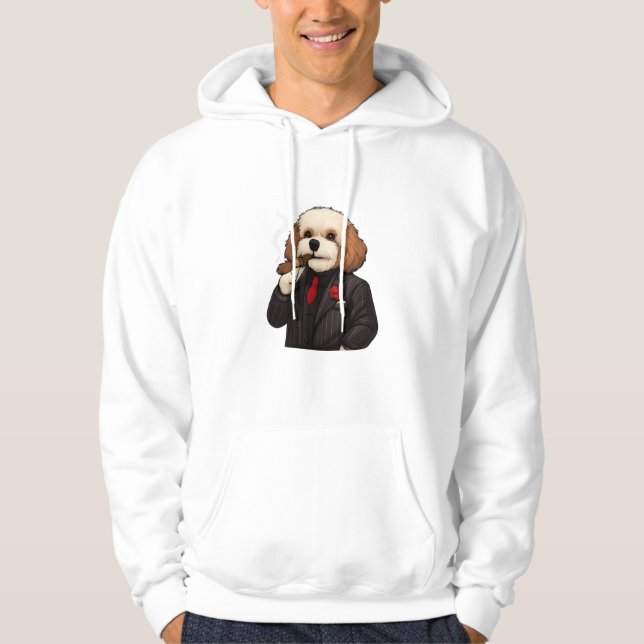 Sudadera Cavapoo Don – Funny Mafia Dog Hoodie (Anverso)