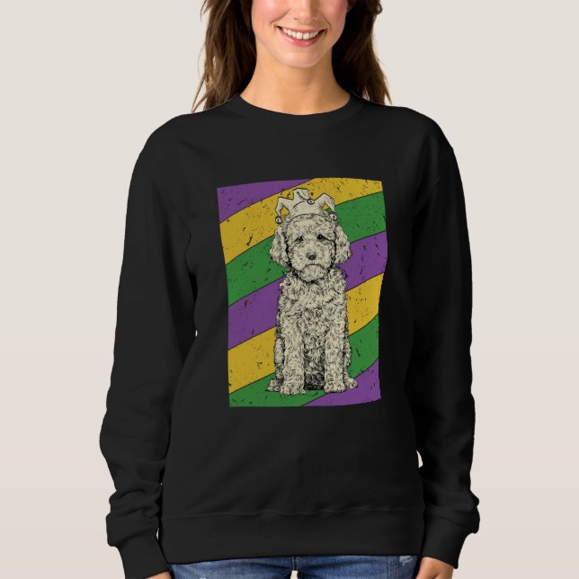 Sudadera Cavapoo Jester Mardi Gras Doodle Dog Mom or Dad (Anverso)