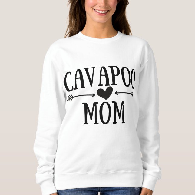 Sudadera Cavapoo Mom Gracioso Regalos de Cavapoos para muje (Anverso)