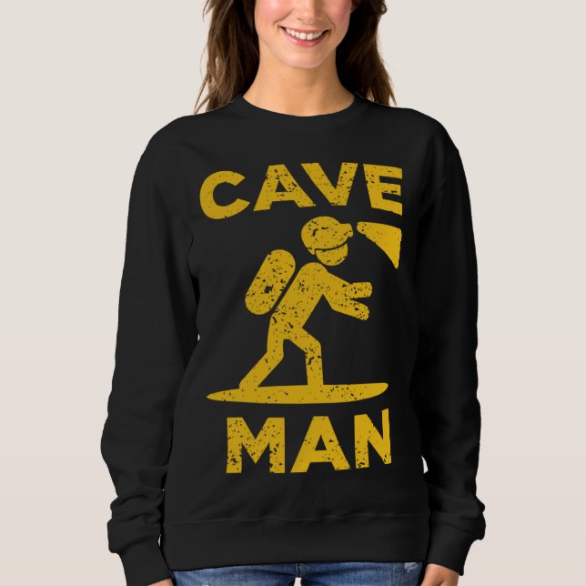 Sudadera Cave Man Cave Explorer And Nature (Anverso)