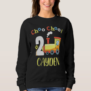 Sudadera Cayden Choo Choo Dos Tren Segundo Cumpleaños Turno