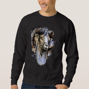 Sudadera Caza de animales artísticos de la cabeza del cuern