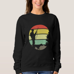 Sudadera Caza de atardecer retro con cacería D