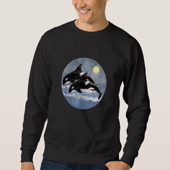 Sudadera Caza de ballena asesina de orca (Anverso)